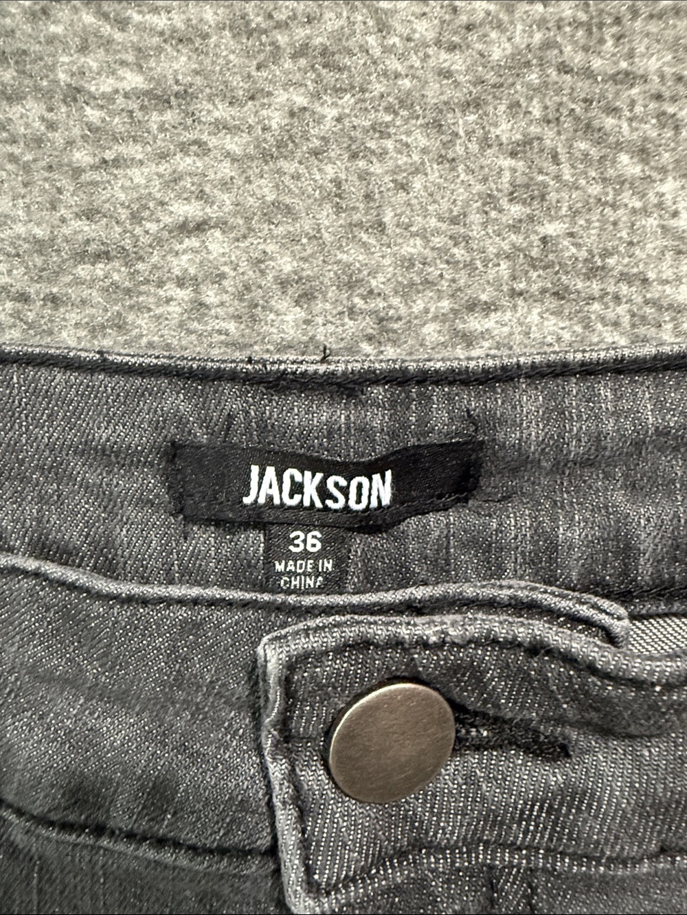 JACKSON Black Skinny Jeans‎ with White Side Stripes Size 36 - Picture 3 of 7